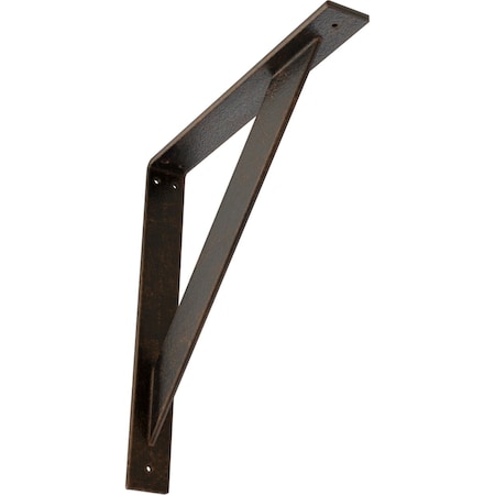 Ekena Millwork Traditional Steel Bracket, Antiqued Bronze 2"W x 16"D x 16"H BKTM02X16X16TRABZ